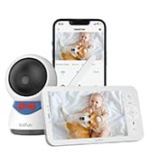 BOIFUN 480P Baby Monitor Camera, Video Baby Phone, Night Vision, VOX, Two-Way Communication, Temperature Sensor, Rechargeable