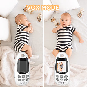 BOIFUN 480P Baby Monitor Camera, Video Baby Phone, Night Vision, VOX, Two-Way Communication, Temperature Sensor, Rechargeable
