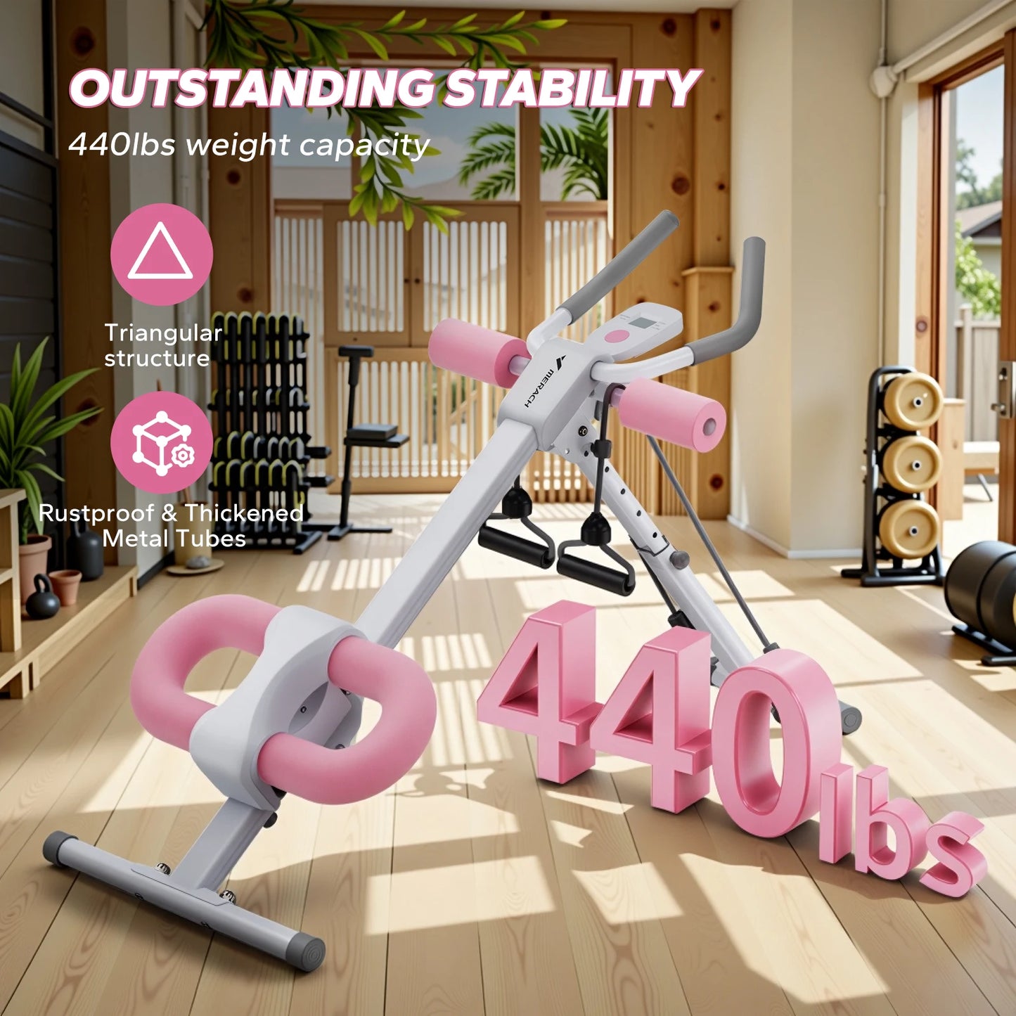 MERACH Adjustable Ab Machine for Effective Core Workouts