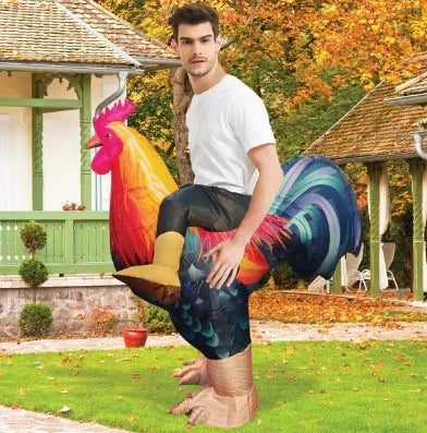 Goosh Inflatable Chicken Costume Rooster Adult Cosplay Suit