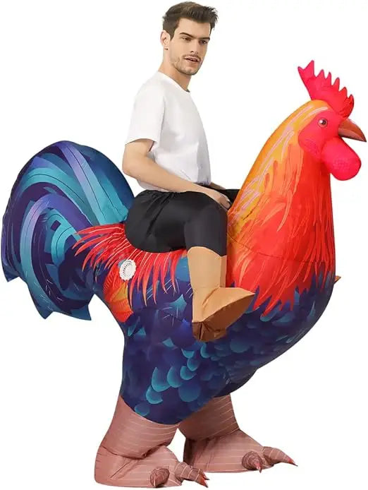 Goosh Inflatable Chicken Costume Rooster Adult Cosplay Suit