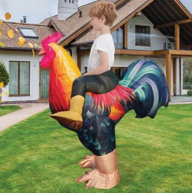 Goosh Inflatable Chicken Costume Rooster Adult Cosplay Suit