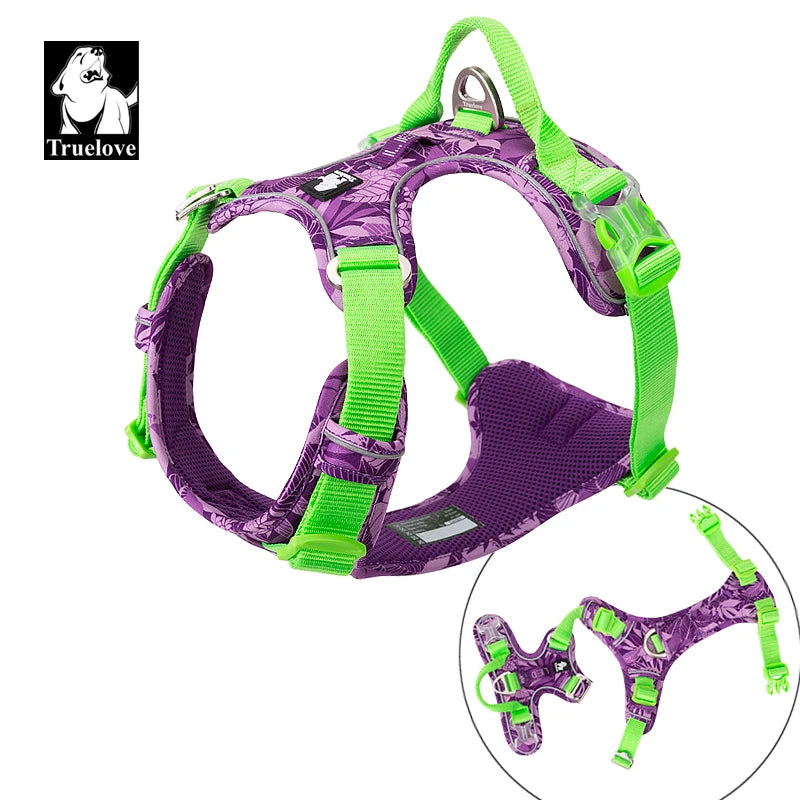 Truelove Premium Reflective Dog Harness in Camouflage Design