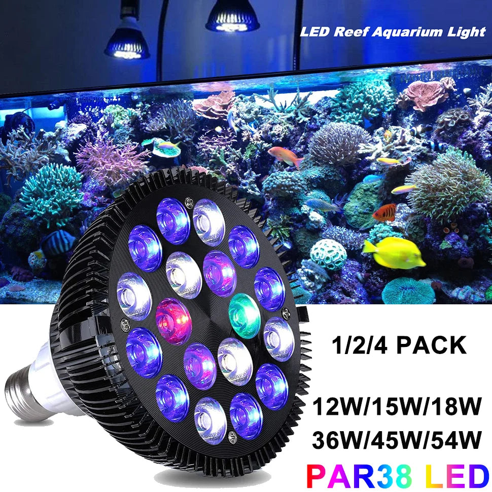 E27 LED Aquarium Light Bulb for Coral Reef and Plants
