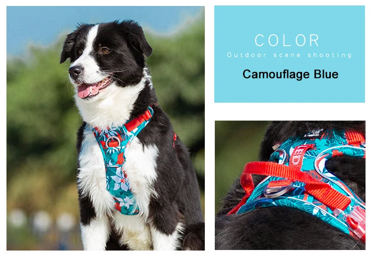 Truelove Premium Reflective Dog Harness in Camouflage Design