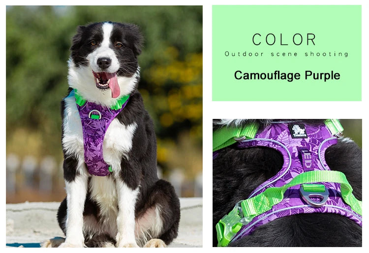 Truelove Premium Reflective Dog Harness in Camouflage Design