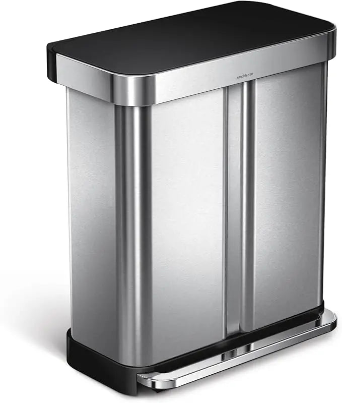 Hands-Free Kitchen Step Trash Can with Soft-Close Lid