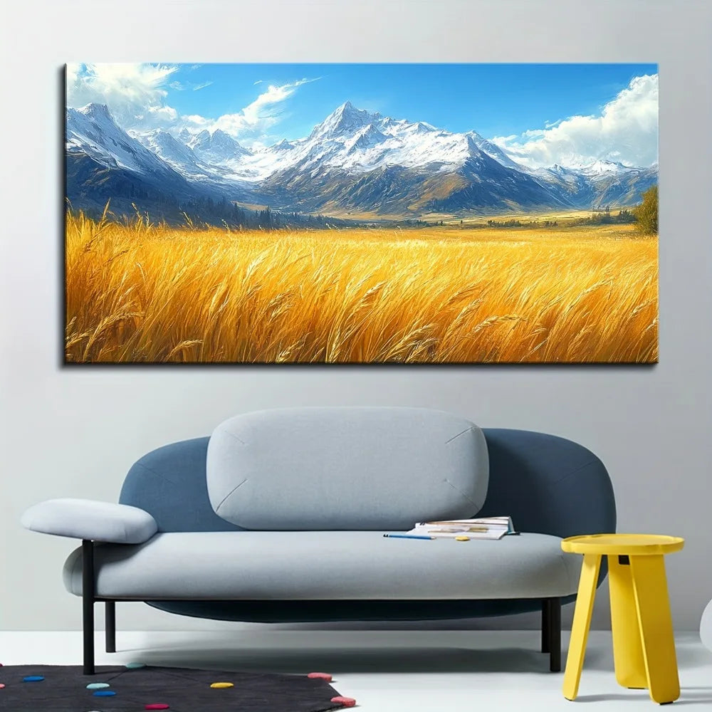 Solid Pine Wood Framed Gallery Wrapped Canvas Mural Wall Art