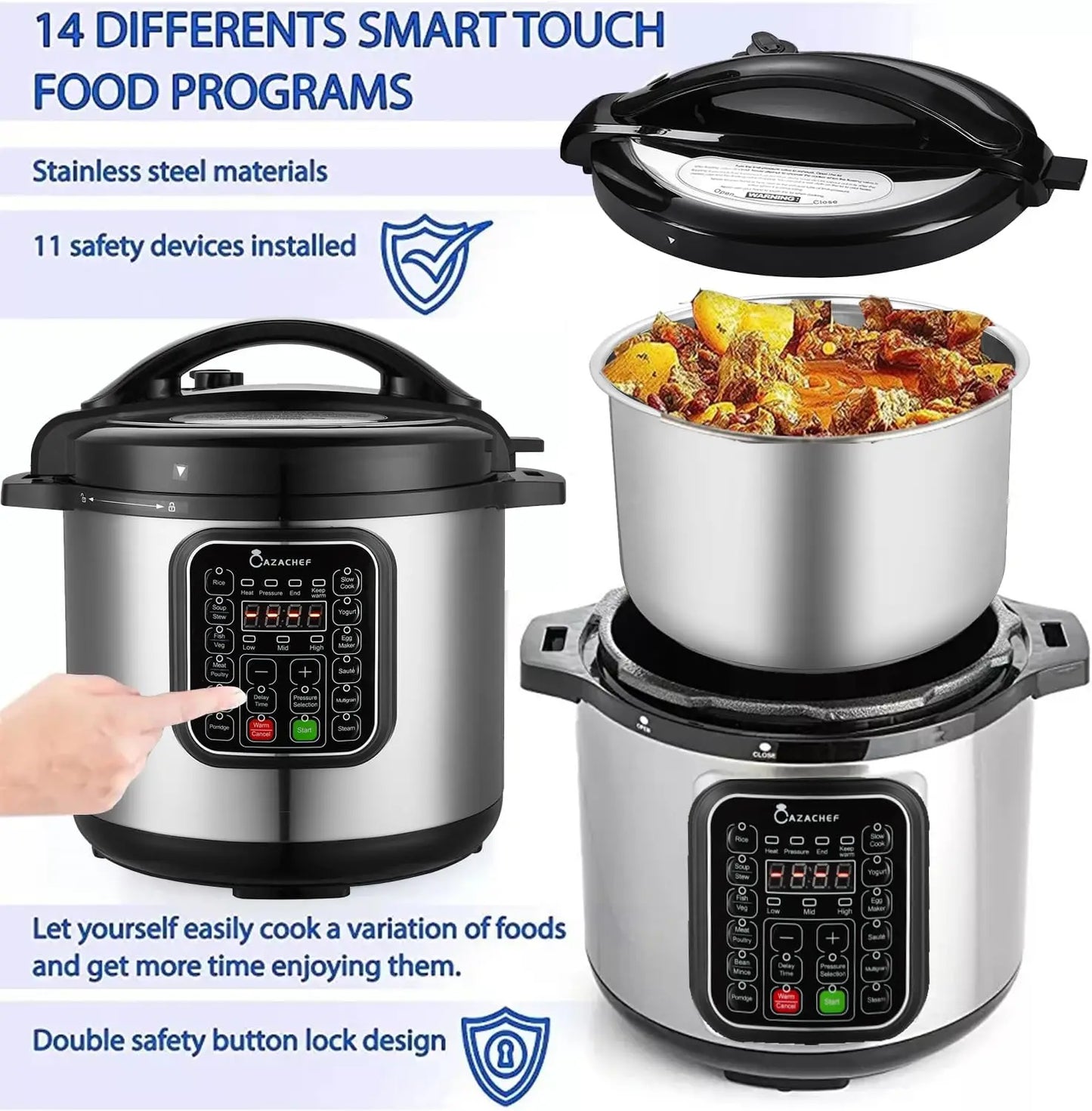 Stainless Steel Pressure Cooker And Electric Multi Cooker