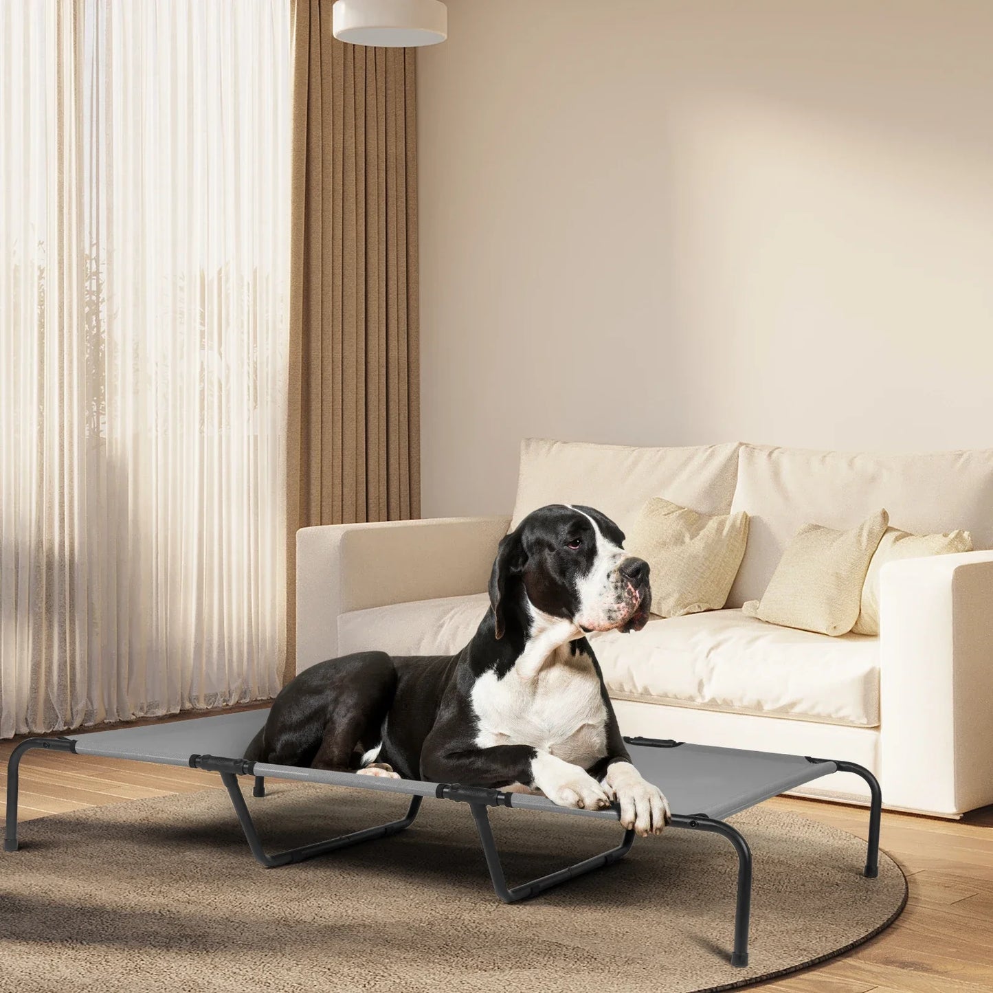 Cooling Elevated Dog Bed Chew Proof Mesh Steel Frame