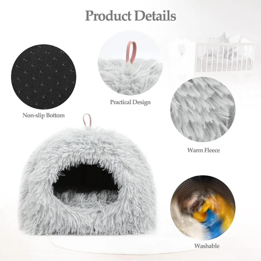 Cozy Plush Hideout for Small Pets and Critters