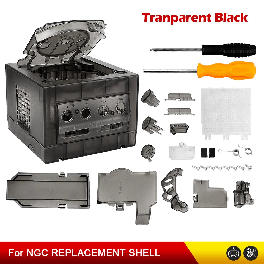 Transparent Replacement Case For Nintendo GameCube Console Housing