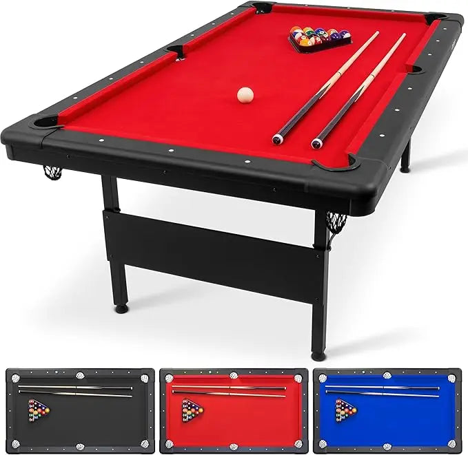 Portable Billiards Table Complete Set with Cues and Balls