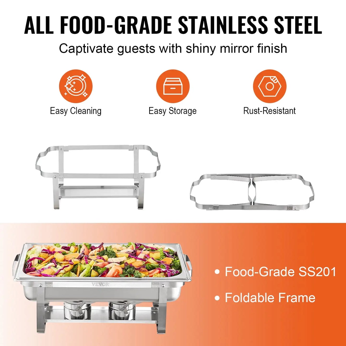 Rectangle Chafing Dish Set for Parties and Events