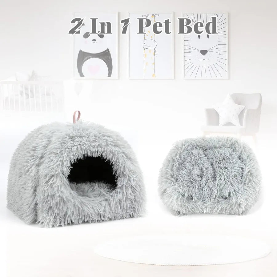 Cozy Plush Hideout for Small Pets and Critters