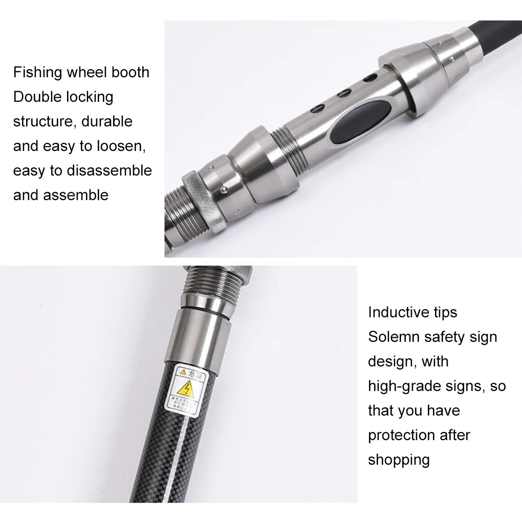 Carbon Travel Spinning Rod Fishing Pole Set for Adventure
