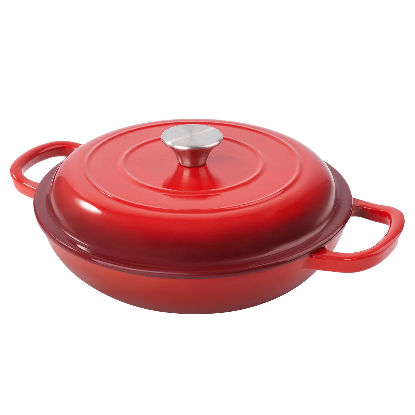 Enamel Cast Iron Dutch Oven with Double Handles for Cooking
