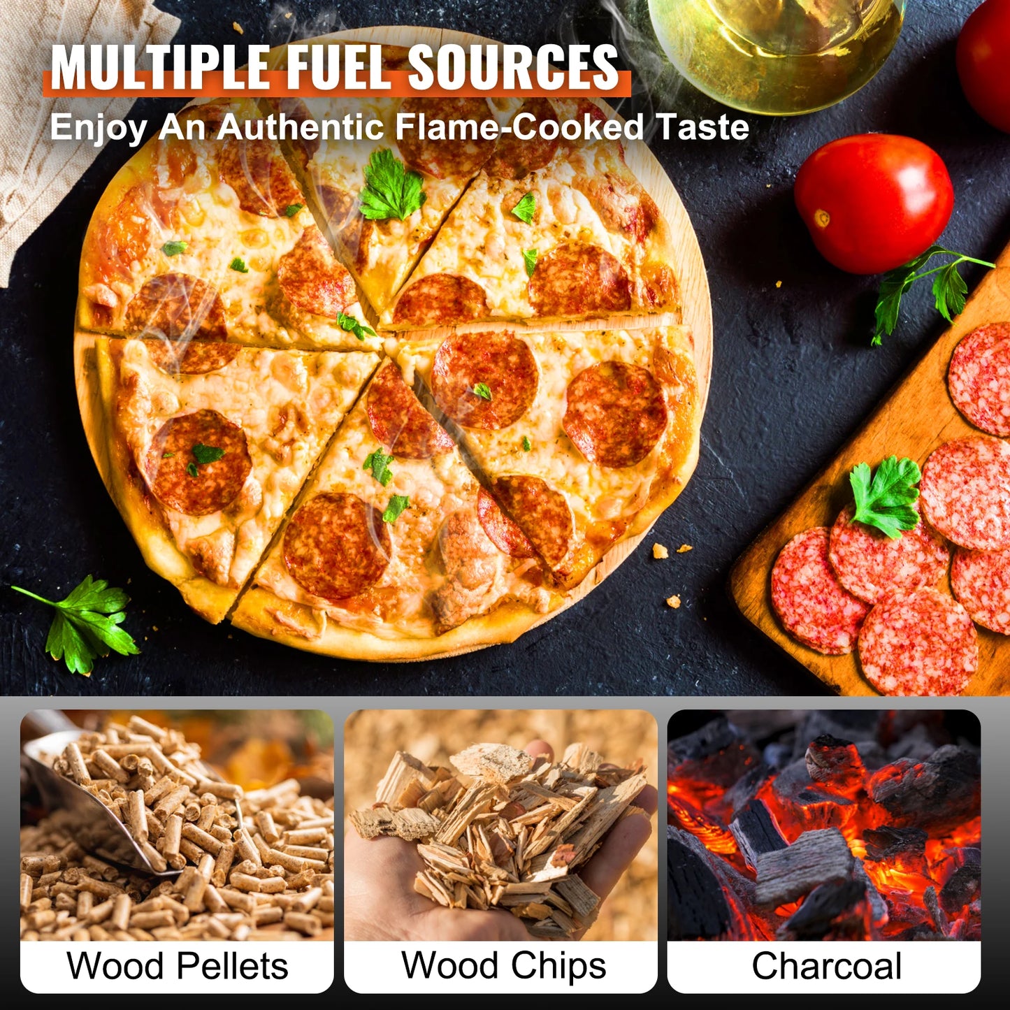 VEVOR Portable Outdoor Charcoal Fired Oven Grill for Camping