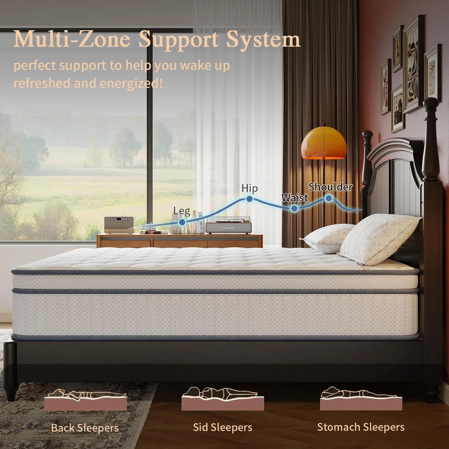 Hybrid Innerspring Mattress Box With Cooling Gel Memory Foam