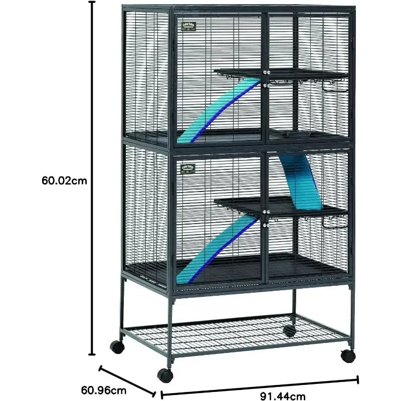 Deluxe Critter Nation Double Unit Small Animal Cage