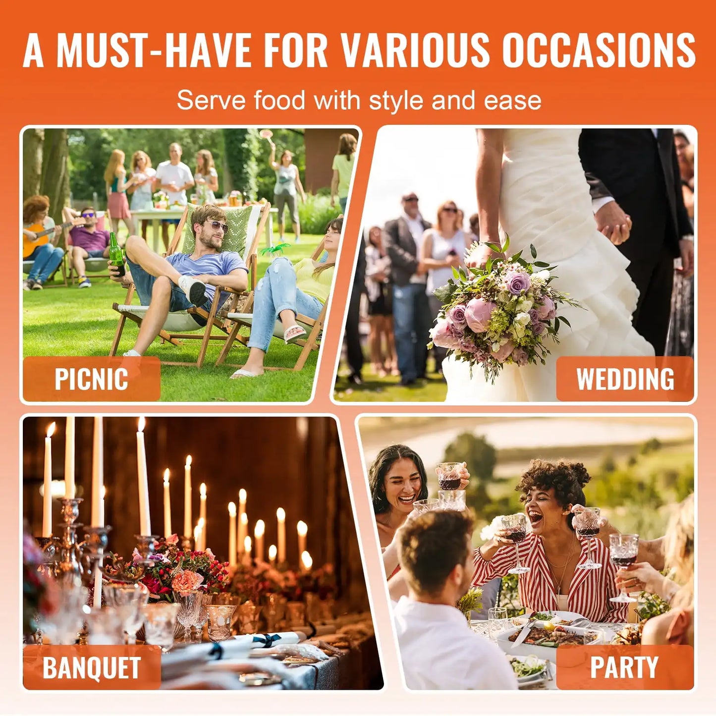 Rectangle Chafing Dish Set for Parties and Events