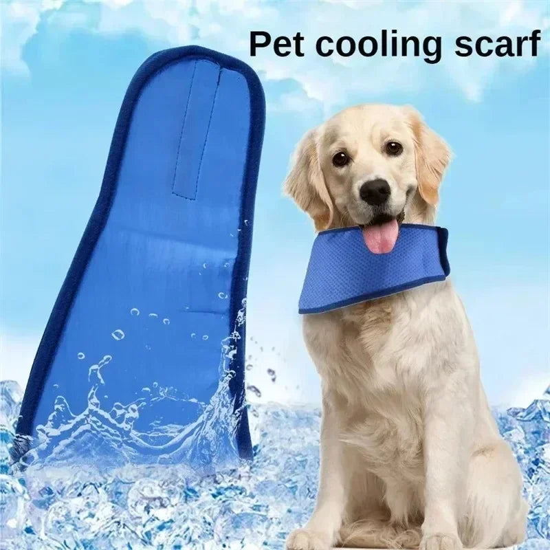 Summer Cooling Dog Collar Bandana for Heat Relief and Comfort