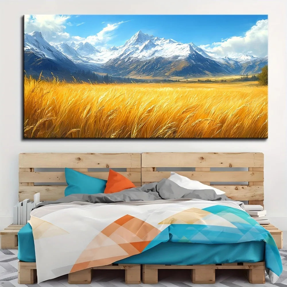 Solid Pine Wood Framed Gallery Wrapped Canvas Mural Wall Art