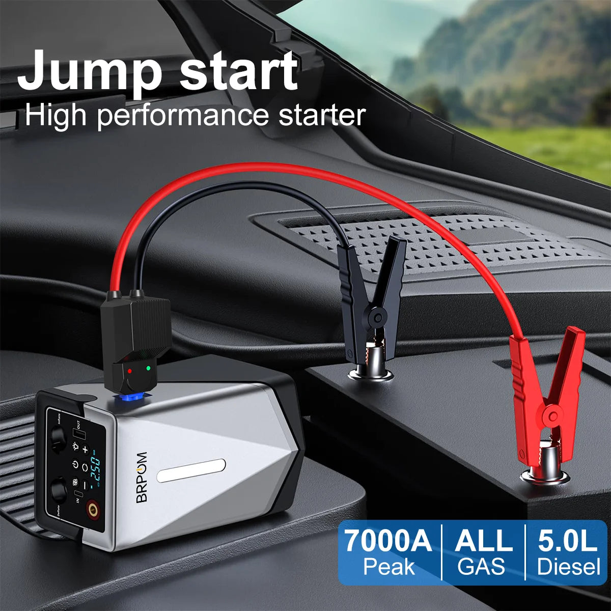 Car Jump Starter With Air Compressor And Power Bank