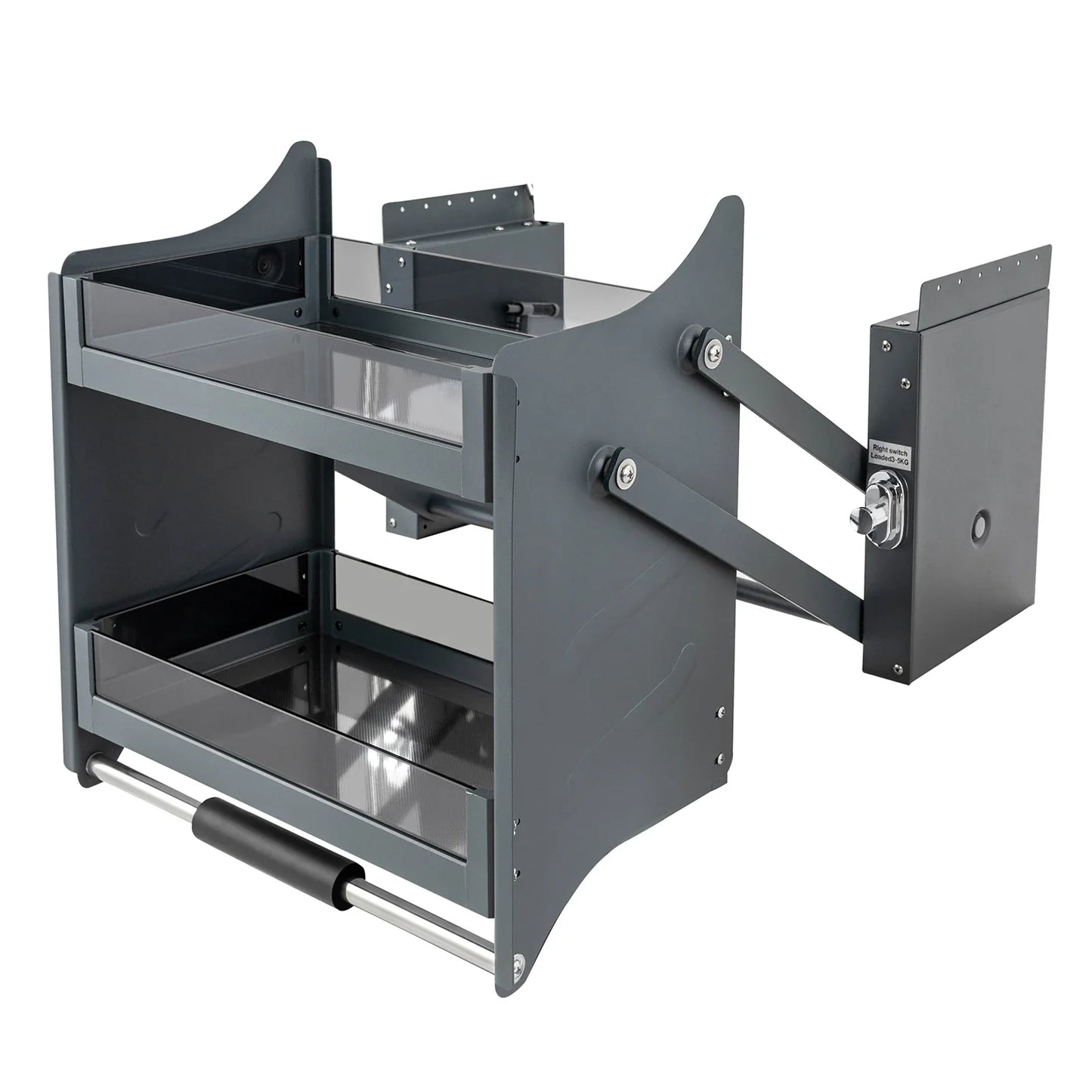 Adjustable Pull-Down Kitchen Cabinet Storage Shelf Organizer