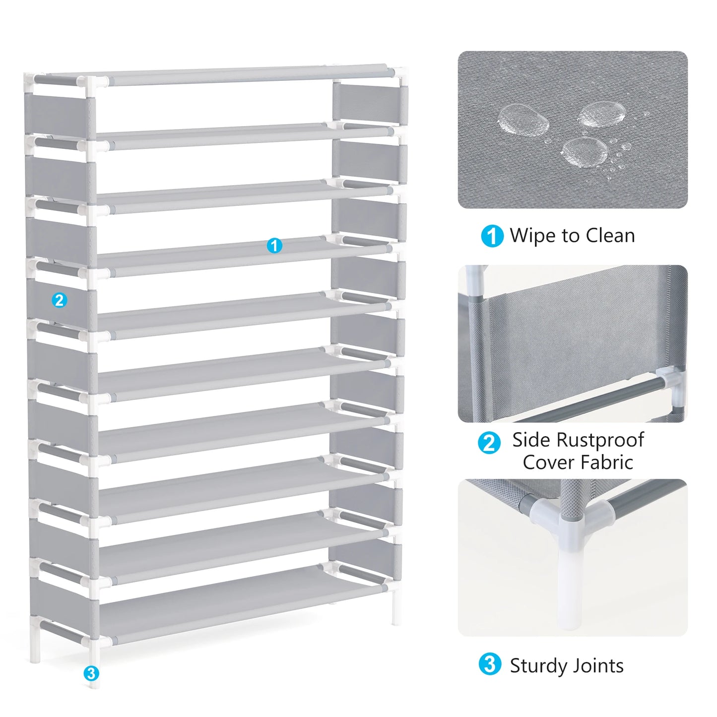 Tribesigns Space Saving Metal Shoe Rack Organizer