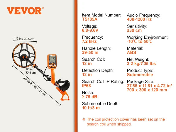 SucceBuy Professional Waterproof Metal Detector for Treasure Hunting