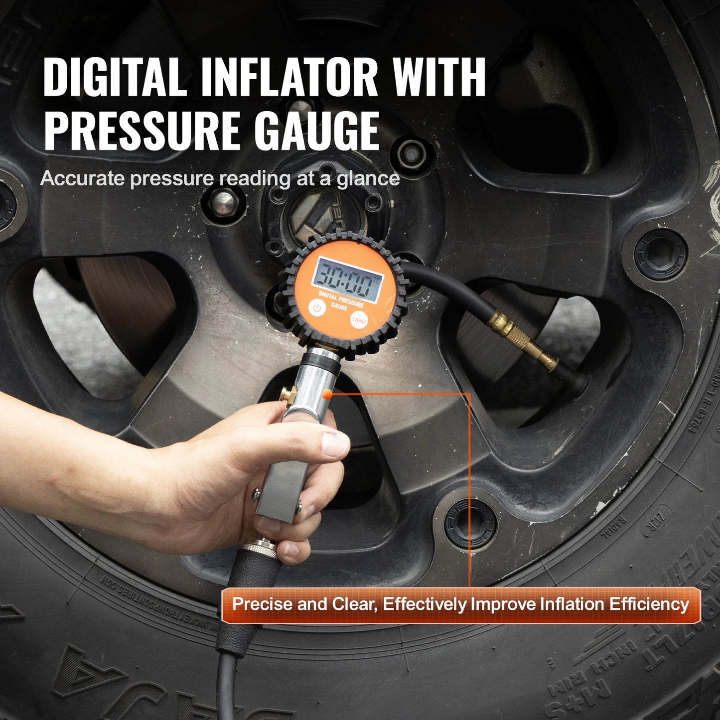 SucceBuy 12V Portable Tire Inflator Heavy Duty Air Compressor 6.35 CFM 150PSI Air Compressor Tire Inflator for Trucks Car SUV