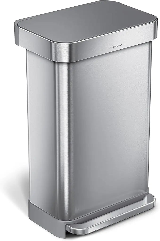 Hands-Free Kitchen Step Trash Can with Soft-Close Lid