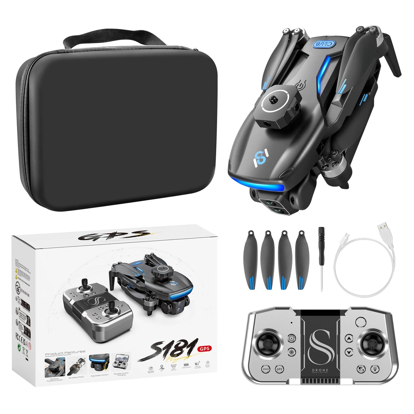 Foldable 4K Camera Drone with 40 Minutes Flight Time