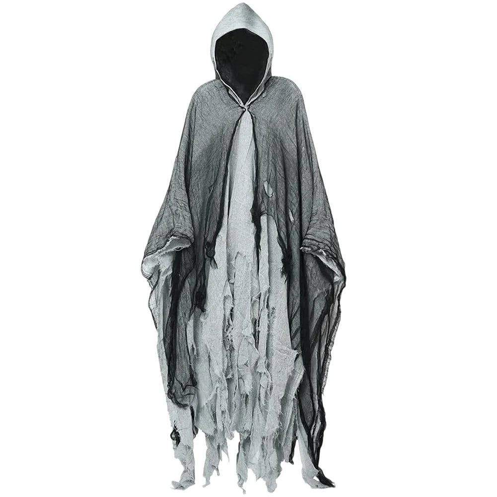 Halloween Ghost Cape Costume for Gothic Horror Cosplay