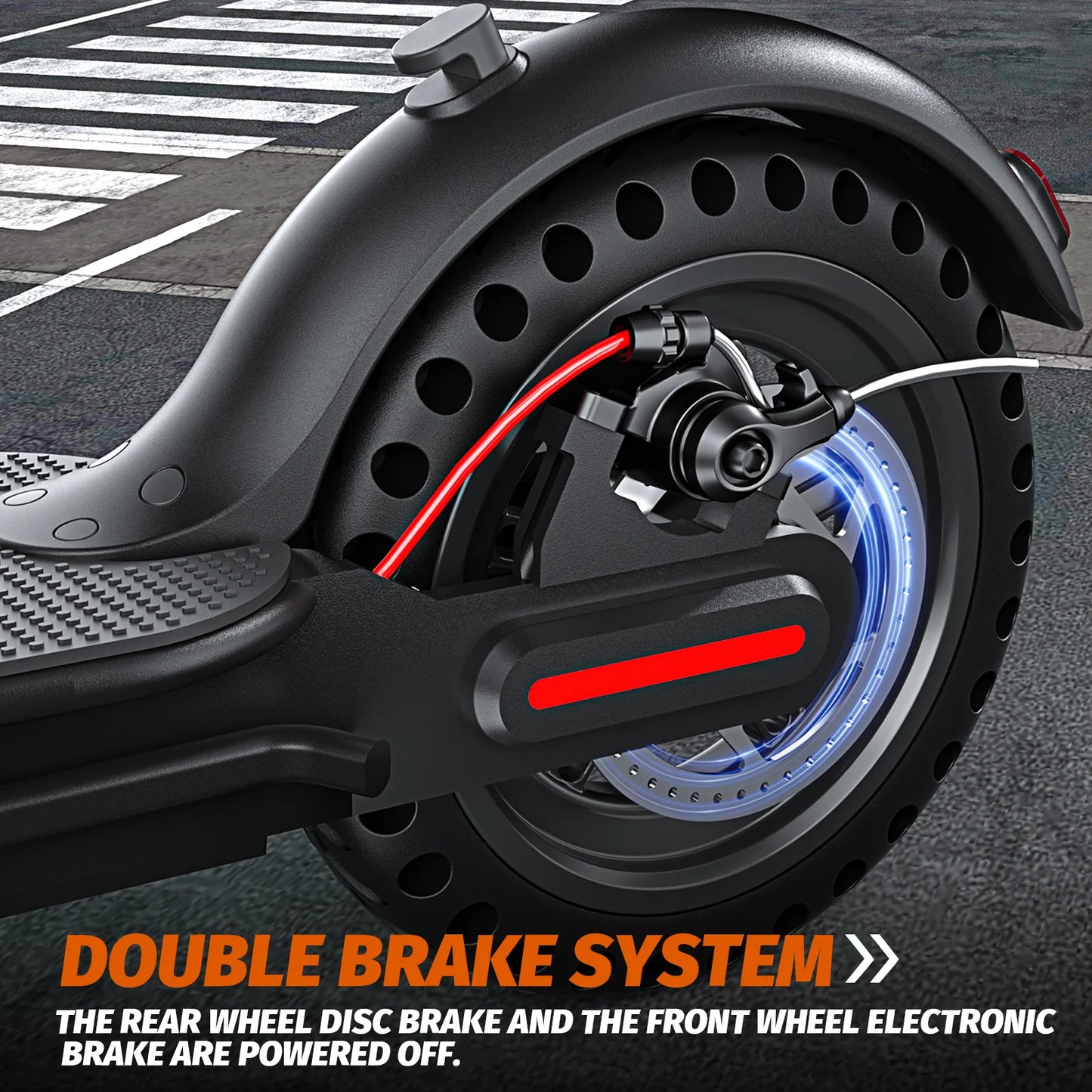 Foldable Electric Scooter with Dual Brake System and APP Support