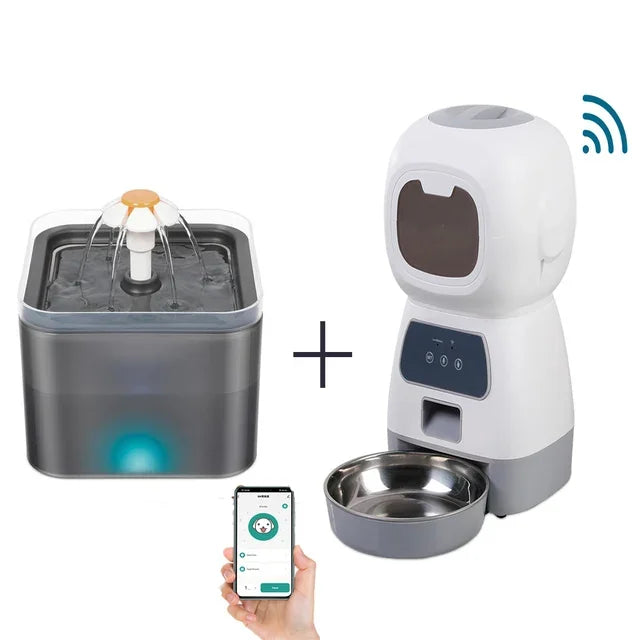 WiFi Enabled Automatic Pet Feeder with Stainless Steel Bowl