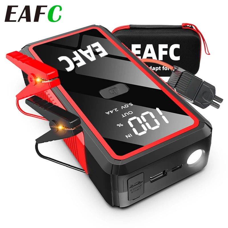 EAFC 2000A Car Jump Start Power Bank 12V Mini Emergency Starter Starter Battery Booster For 6L/4L Car Emergency Starter