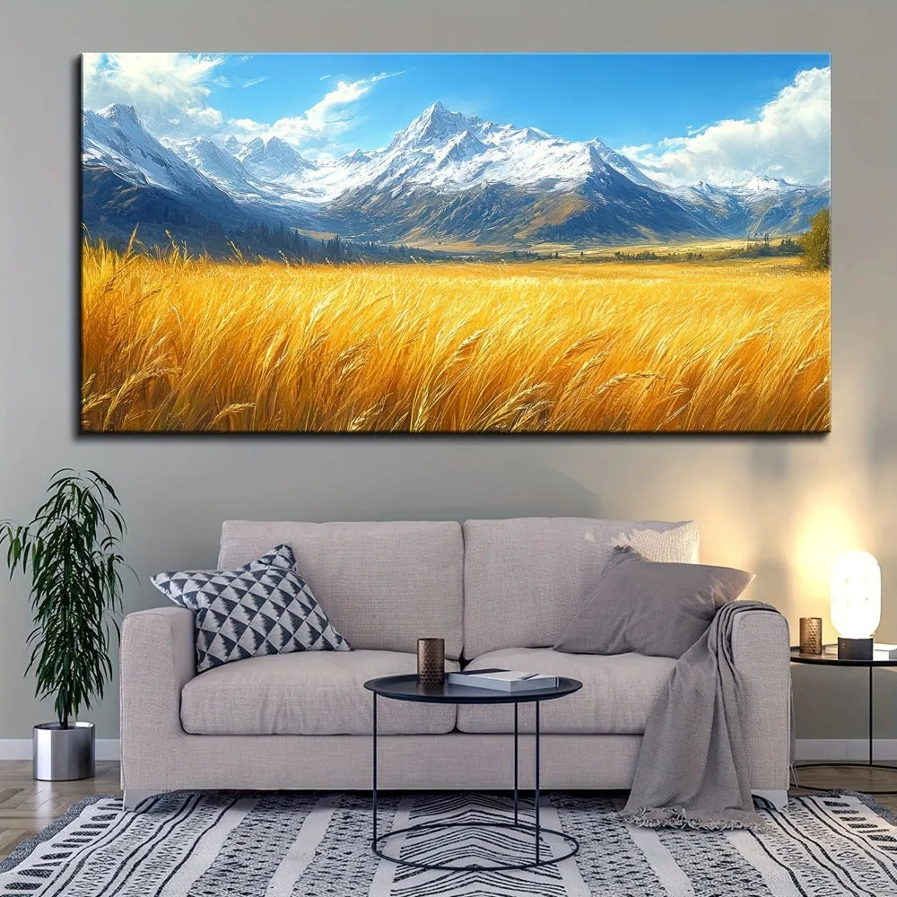 Solid Pine Wood Framed Gallery Wrapped Canvas Mural Wall Art
