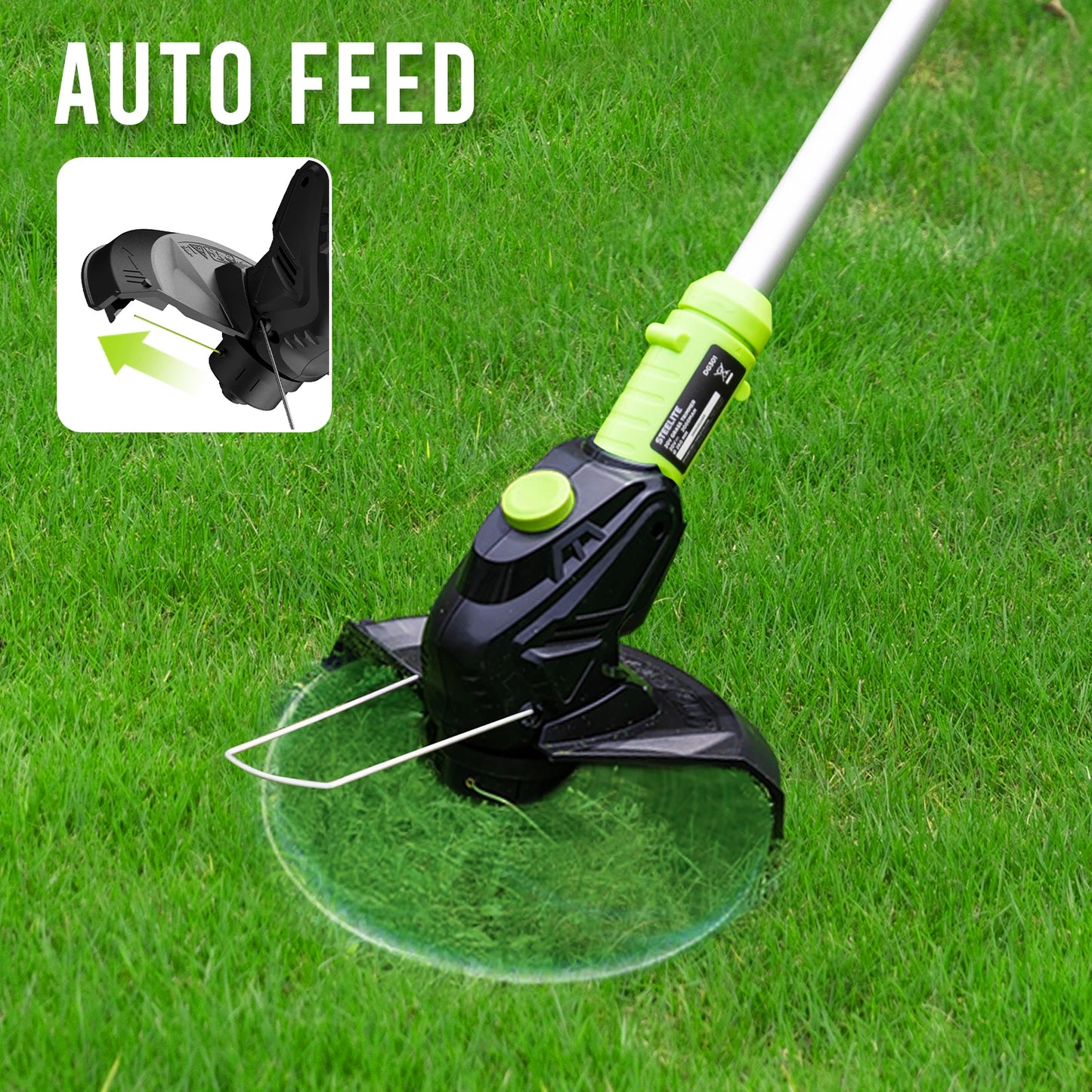 Cordless String Trimmer with Bump Feed and Lightweight Design