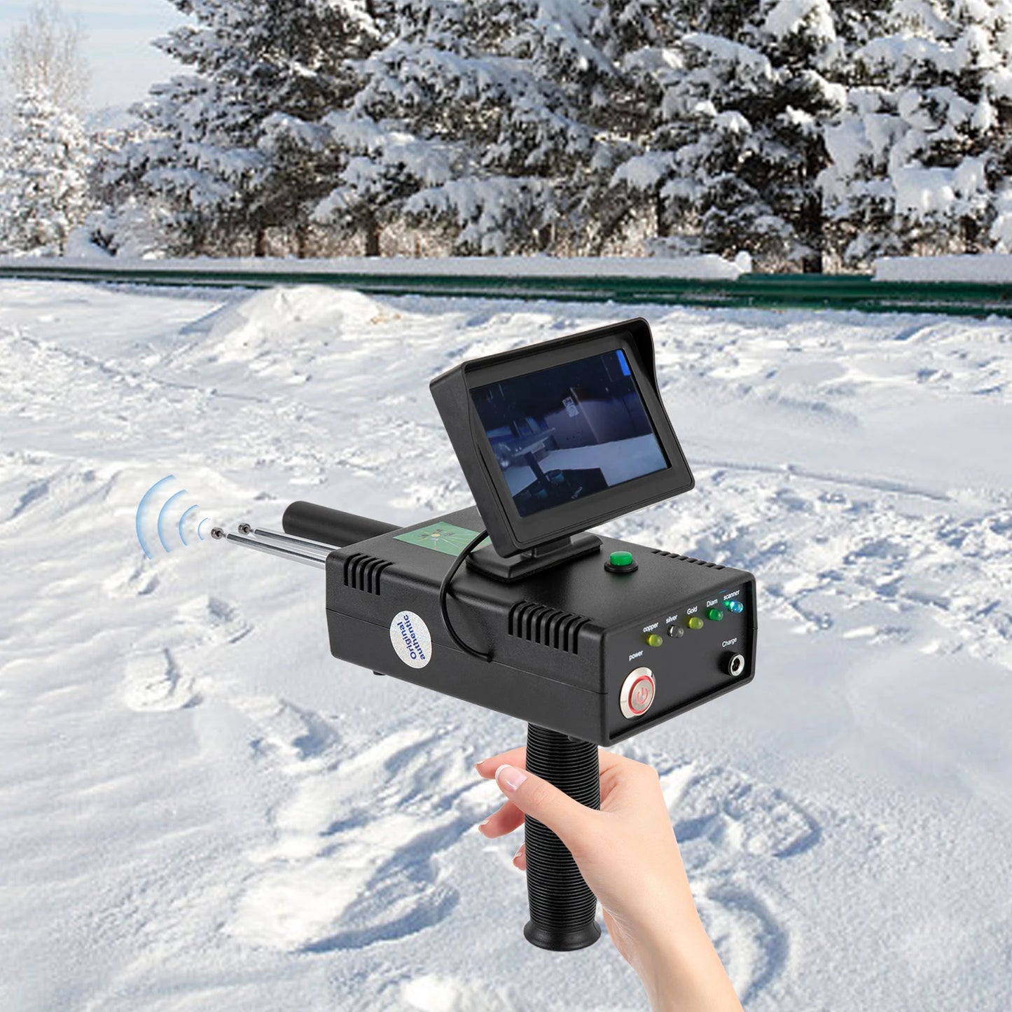 Durable Metal Detector Gold Silver Copper Diamonds With LED