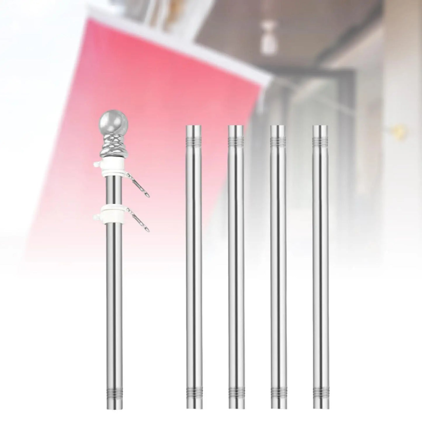 Flag Pole Guide Banner Set For Commercial Poles And Yachts