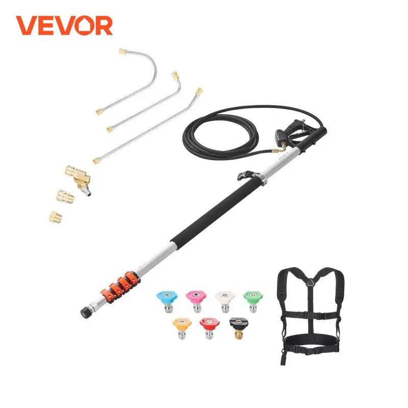 VEVOR Telescoping Pressure Washer Wand for Effortless High-Altitude Cleaning
