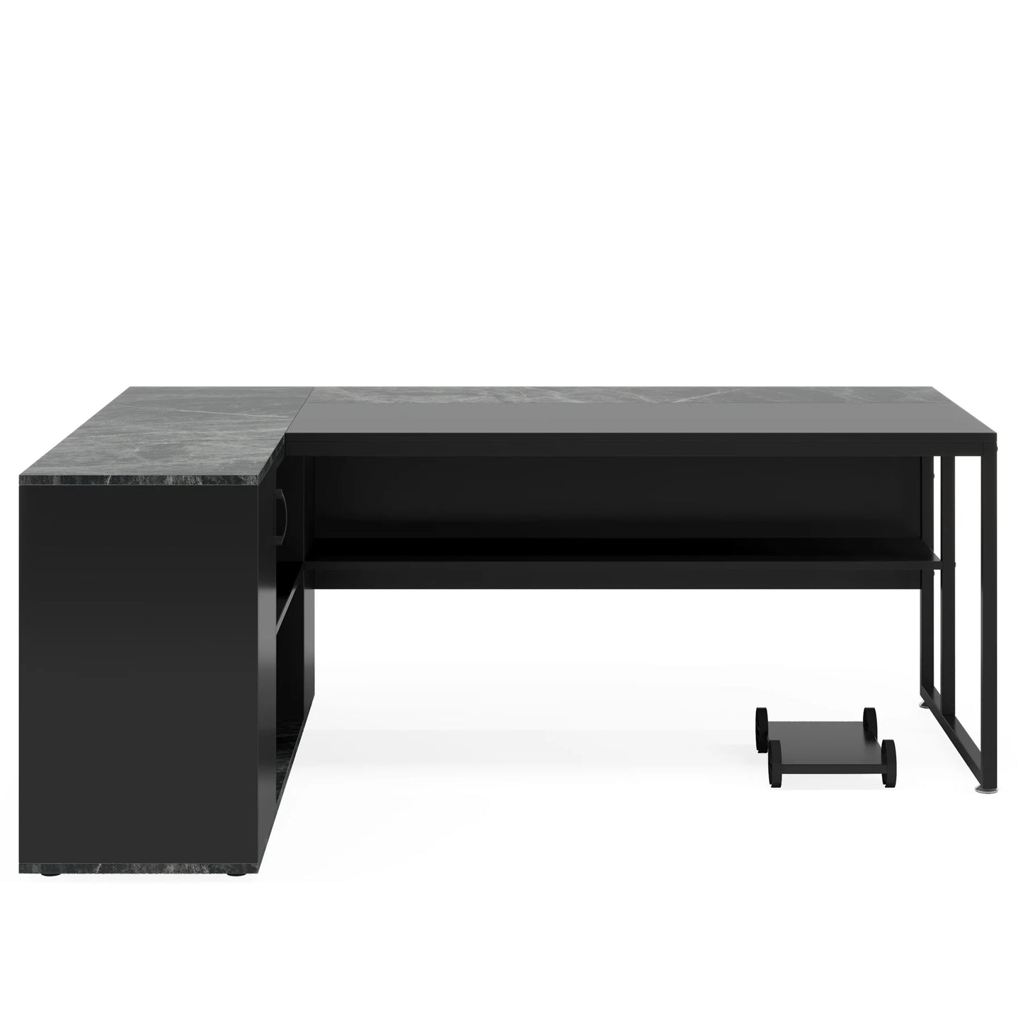 Tribesigns L Shaped Executive Desk With Cabinet Storage