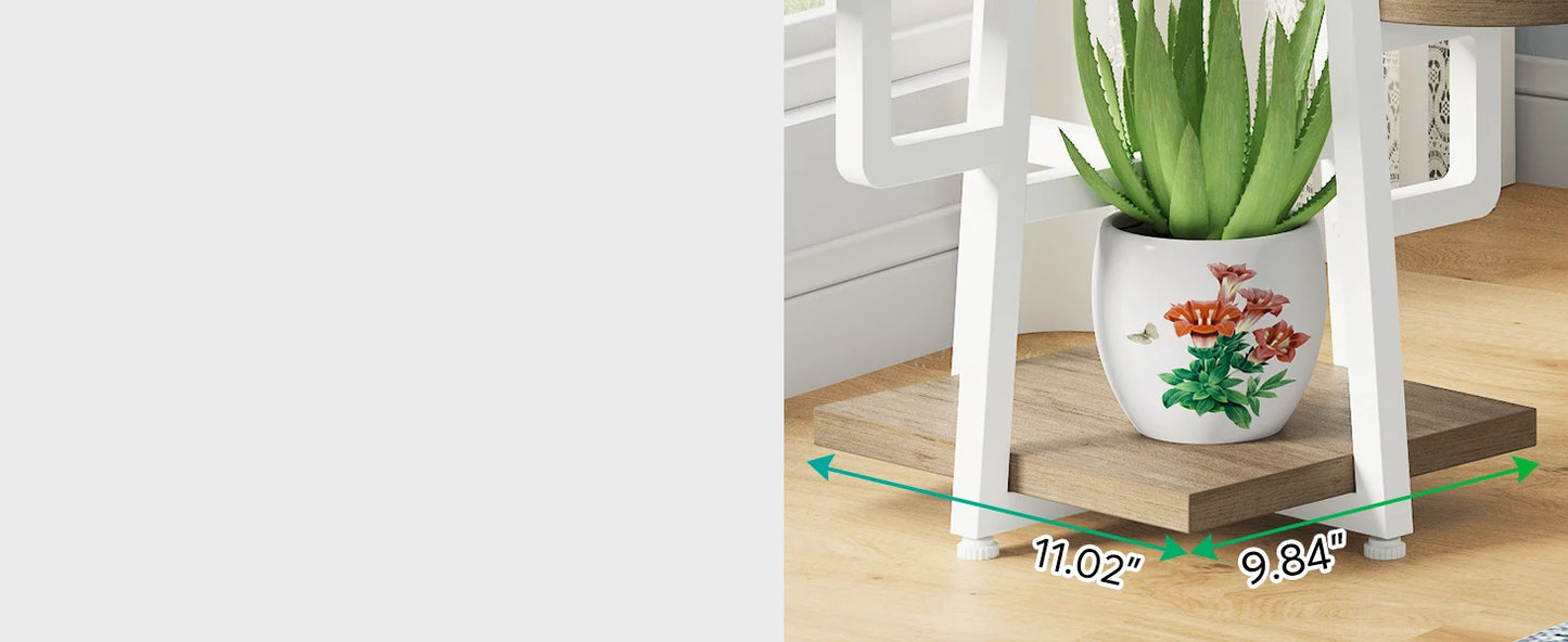 Tribesigns Multi Tier Indoor Plant Stand Wooden Corner Shelf