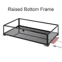 Large Glass Reptile Terrarium with Front Opening and Ventilation