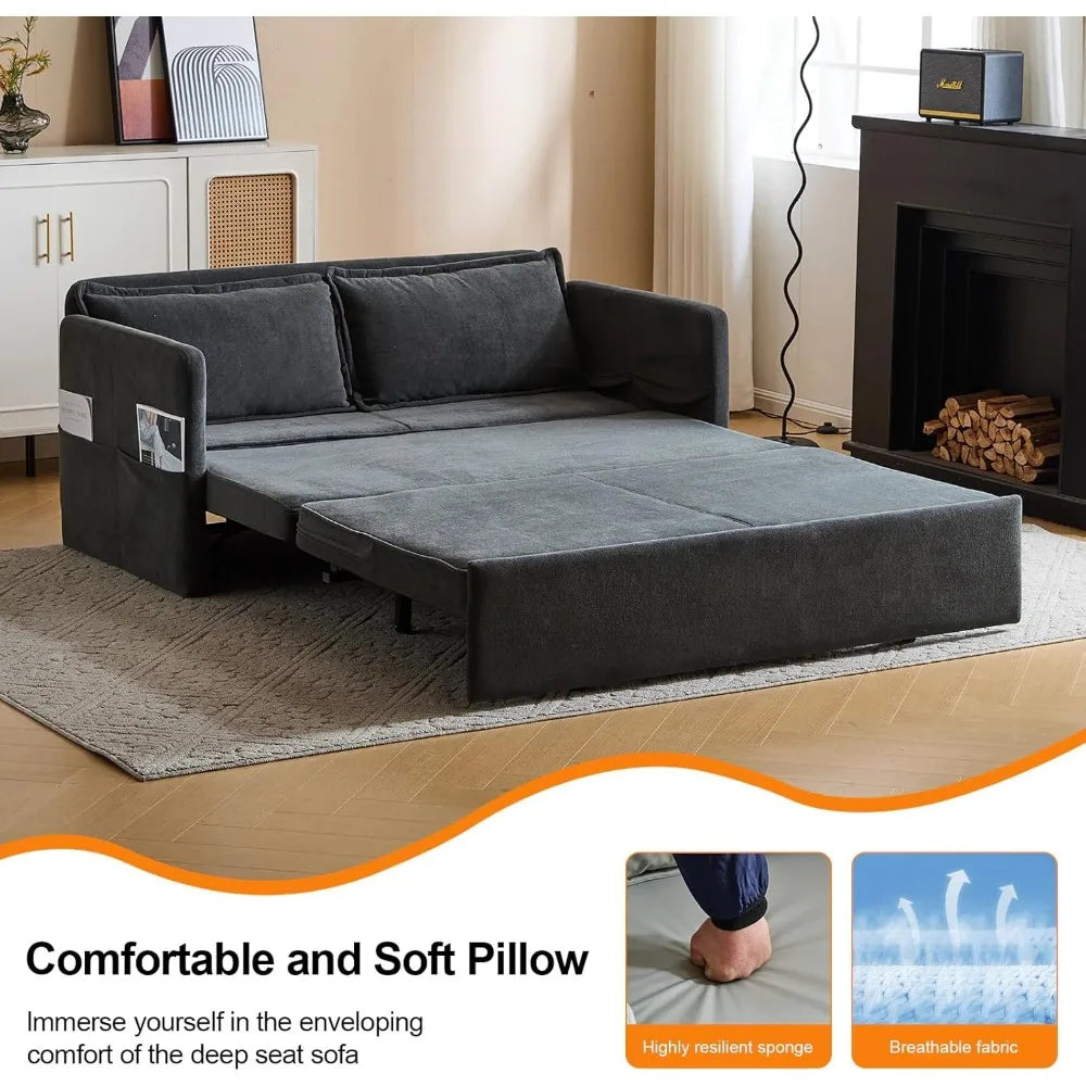XCT4 Convertible Sofa Bed with Tray Table and Charging Ports