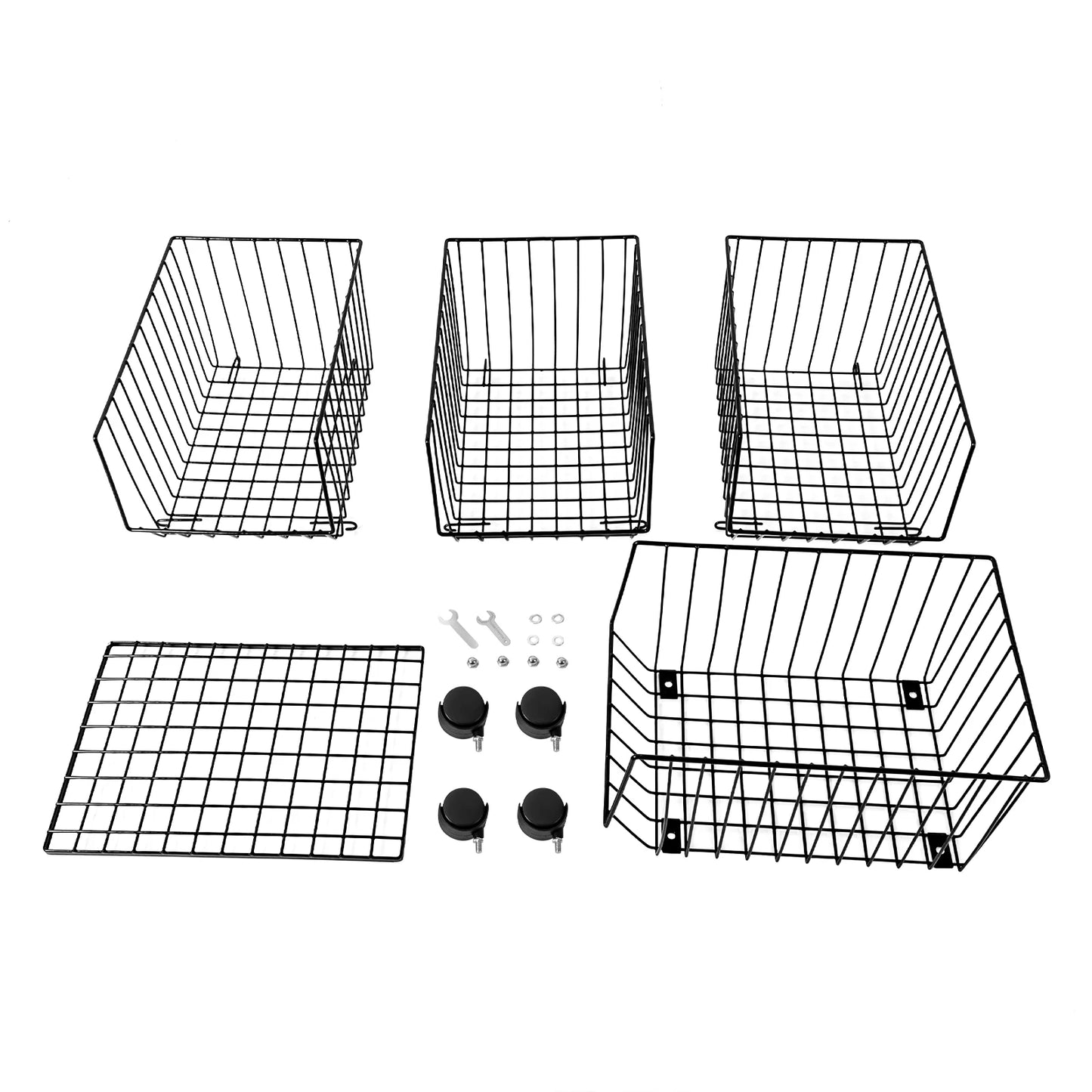 4-Tier Fruit Basket Stand with Wheels for Easy Storage