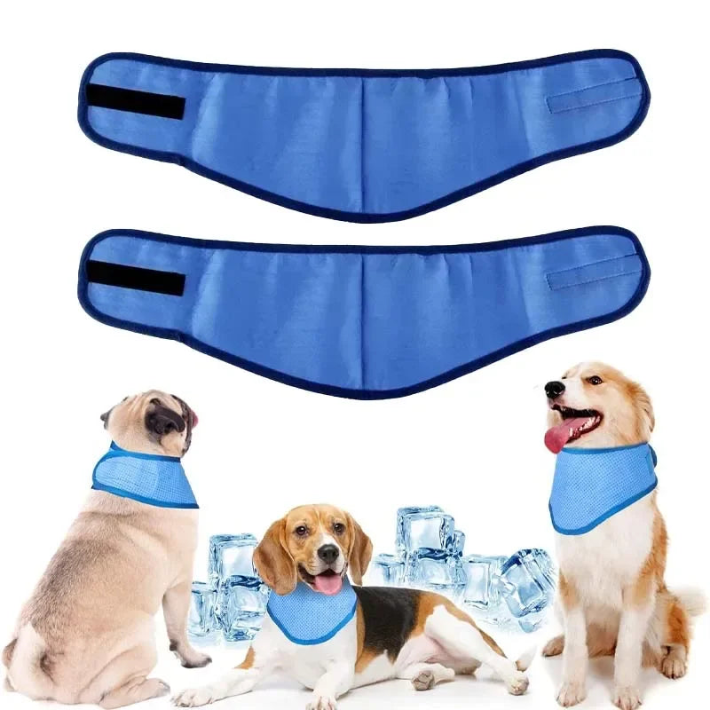 Summer Cooling Dog Collar Bandana for Heat Relief and Comfort