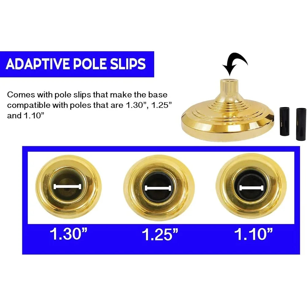 Durable Indoor Flag Pole Stand With Adapter Sleeves